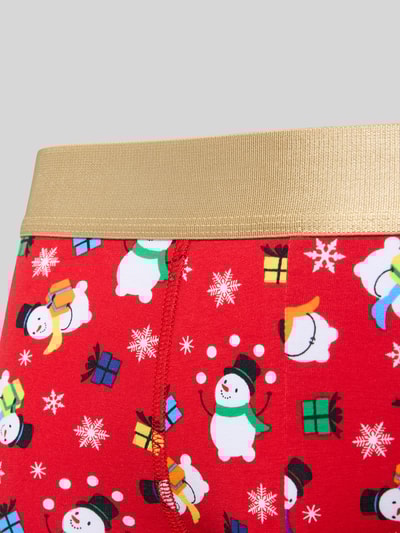 Christian Berg Men Trunks im Allover-Look im 2er-Pack Rot 2