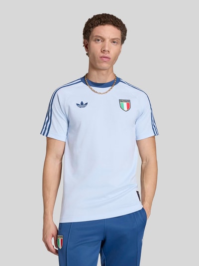 adidas Originals Slim Fit T-Shirt Italien aus Baumwoll-Mix  Hellblau 3