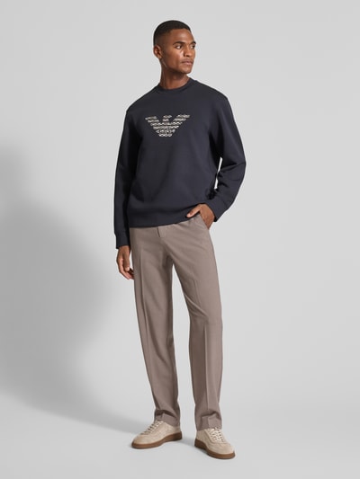 Emporio Armani Sweatshirt mit Label-Stitching Black 1