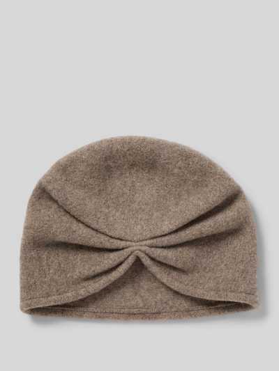 Loevenich Mütze aus reiner Wolle in Strick-Optik Modell 'NOS' Taupe 1