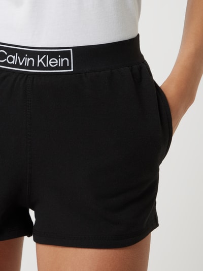 Calvin Klein Underwear Szorty z dzianiny dresowej z napisem z logo Czarny 3