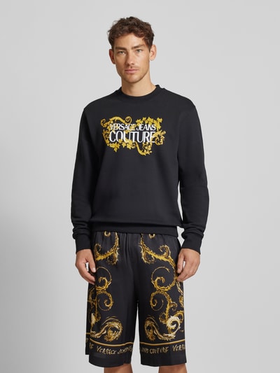 Versace Jeans Couture Sweatshirt mit Label-Print Black 4