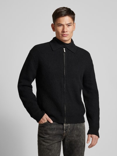 JAKE*S STUDIO MEN Strickjacke mit Woll-Anteil Black 4