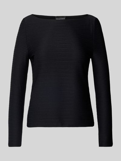 Emporio Armani Longsleeve mit Strukturmuster Black 2