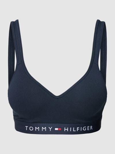 TOMMY HILFIGER Biustonosz typu bralette z nadrukiem z logo model ‘ORIGINAL’ Czarny 1