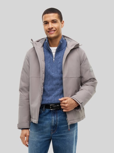 Tommy Hilfiger Pufferjacke mit Zweiwege Reißverschluss Hellgrau 4