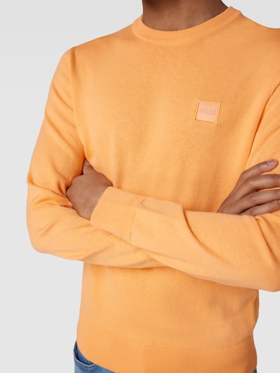 BOSS Orange Strickpullover mit Label-Detail Orange 3