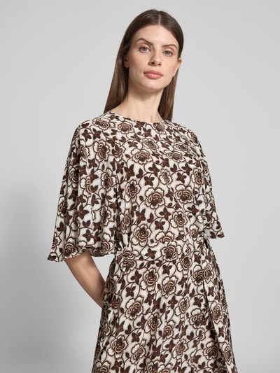 Weekend Max Mara Flatteuze jurk van zijde, model 'VARESE' Lichtbruin - 3