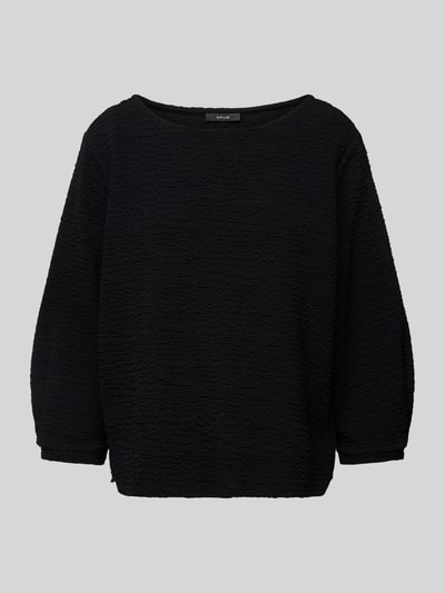 OPUS Sweatshirt mit Rundhalsausschnitt Modell 'Gresine' Black 2