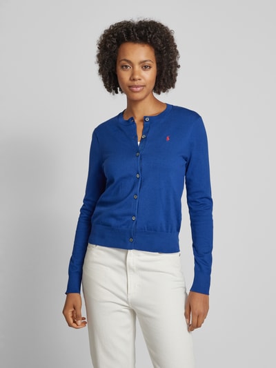 Polo Ralph Lauren Cardigan met logostitching Oceaanblauw - 4