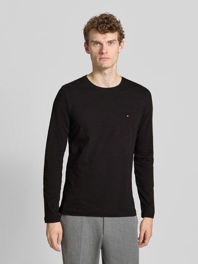 Tommy Hilfiger Slim fit shirt met lange mouwen van katoenmix Zwart - 4