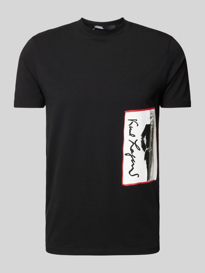 Karl Lagerfeld T-shirt met labelprint Zwart - 2