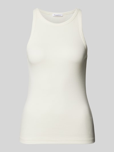 Knowledge Cotton Apparel Tanktop in riblook Offwhite - 2