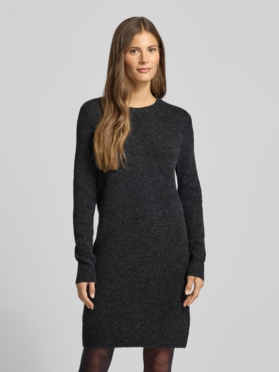 Vero Moda Flatteuze gebreide jurk met ronde hals, model 'DOFFY' Metallic zwart - 4
