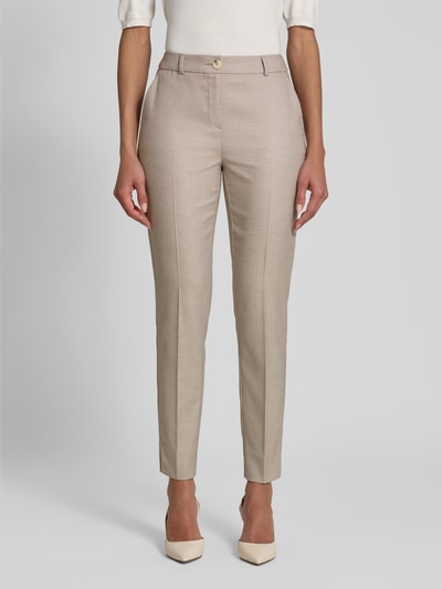 COMMA Regular Fit Stoffhose mit Strukturmuster Taupe 4