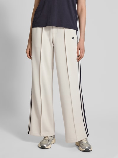 Oui Straight Leg Stoffhose mit fixierten Bügelfalten Offwhite 4