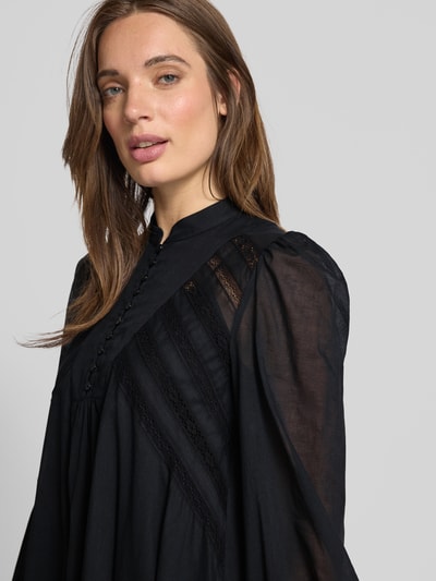 Weekend Max Mara Sukienka mini ze stójką i listwą guzikową Czarny 3