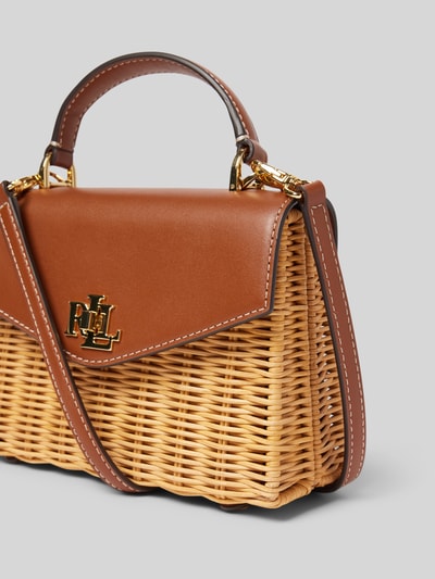 Lauren Ralph Lauren Handtasche mit Label-Applikation Modell 'FARRAH' Cognac 3