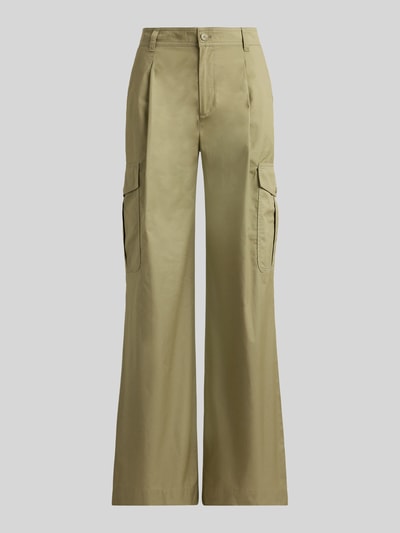 Lauren Ralph Lauren Wide Leg Cargohose aus reiner Baumwolle Khaki 2