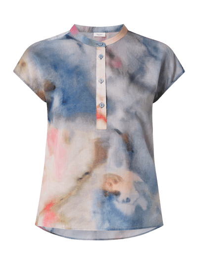 Marc O'Polo Denim Blouse met lyocell in batiklook Lichtblauw - 2