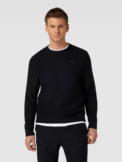UGG Sweatshirt mit Label-Stitching Black 4