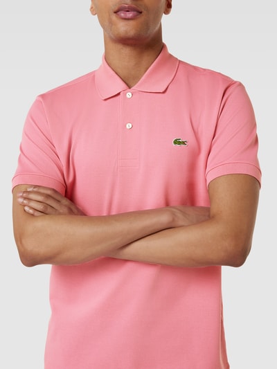 Lacoste Classic fit poloshirt met labelapplicatie Oudroze - 3