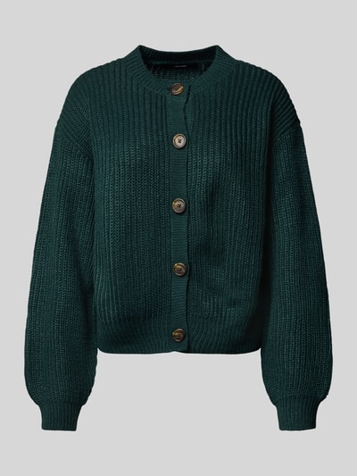 Vero Moda Relaxed Fit Strickjacke mit einreihiger Knopfleiste Modell 'LEA' Dunkelgruen 2