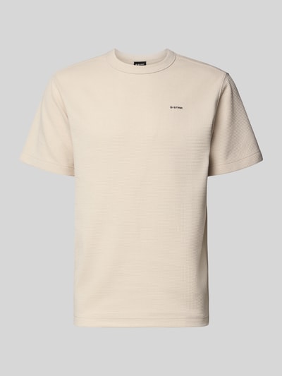 G-Star RAW Regular Fit T-Shirt mit Strukturmuster Offwhite 2