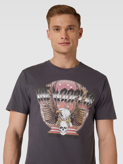 THE KOOPLES T-shirt met label- en motiefprint Zwart - 3