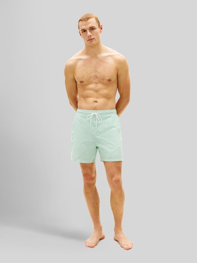 Tommy Hilfiger Regular Fit Badehose mit Label Stitching Hellgruen 1
