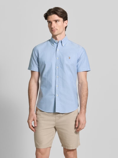 Polo Ralph Lauren Regular Fit Freizeithemd aus reiner Baumwolle Modell 'CUBDPPCSSS' Bleu 4