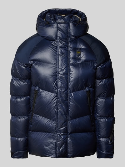 Blauer Usa Steppjacke mit Kapuze Modell 'CROWN' Marine 2