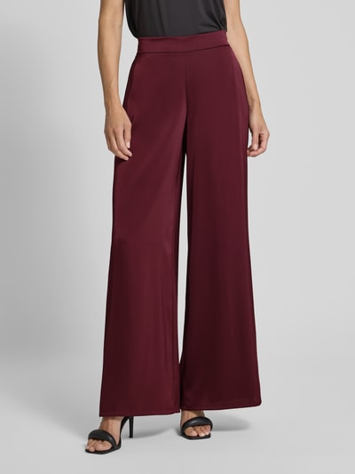 V by Vera Mont Stoffhose mit elastischem Bund Bordeaux 4