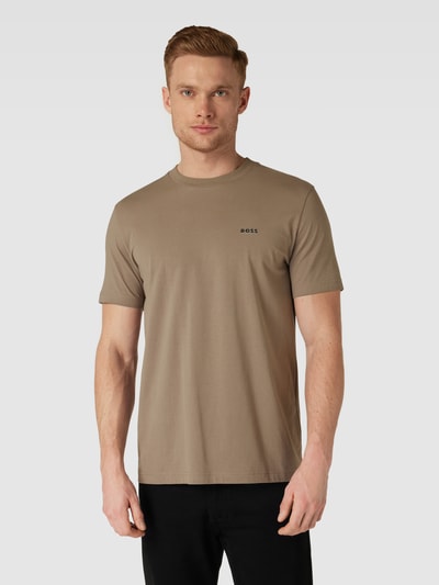 BOSS Green T-Shirt mit Label-Detail Sand 4