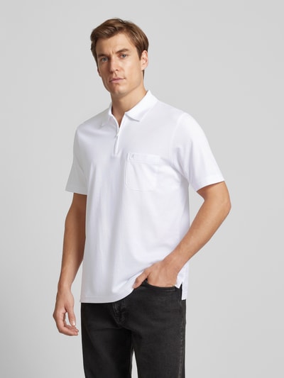 RAGMAN Regular Fit Poloshirt mit Brusttasche Weiss 4