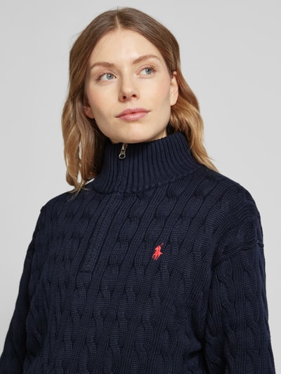 Polo Ralph Lauren Strickpullover mit Stehkragen Marine 3