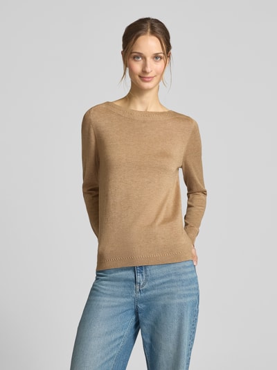 s.Oliver RED LABEL Pullover van viscose-katoenmix  Zand gemêleerd - 4