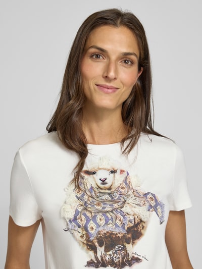 Marc Cain T-Shirt mit Rundhalsausschnitt Offwhite 3