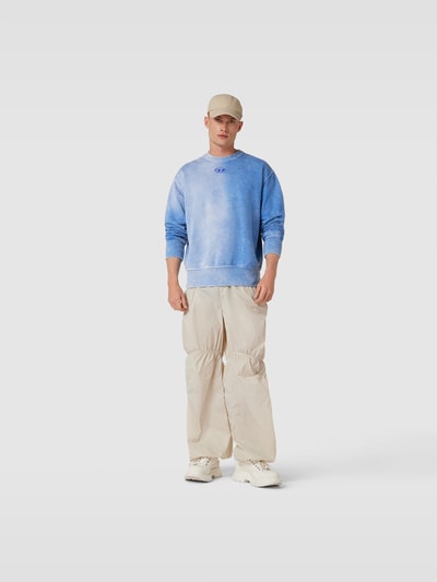 Diesel Oversized Sweatshirt im Batik-Look Bleu meliert 1
