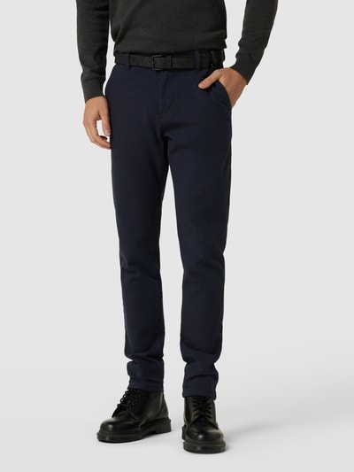 Tom Tailor Denim Chino met riem Marineblauw - 4