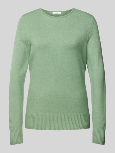 Christian Berg Woman Gebreide pullover met ribboorden, model 'Aliv' Rietgroen gemêleerd - 2