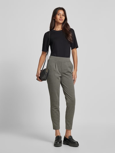 B.Young Slim fit pantalon met bandplooien, model 'Rowan' Zwart - 1