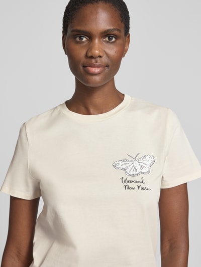 Weekend Max Mara T-Shirt mit Motiv- und Label-Print Modell 'GUGLIA' Weiss 3