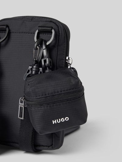HUGO Umhängetasche mit Logo-Detail und Mini Pouch BLACK 3