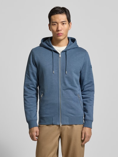 Marc O'Polo Regular Fit Sweatjacke aus reiner Baumwolle Petrol 4