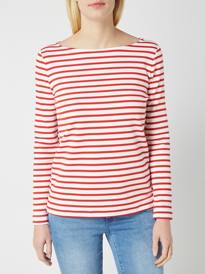 Pieces Longsleeve mit Streifenmuster  Rot 4