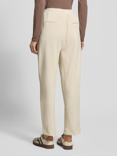 ICHI Straight leg corduroy broek met elastische band, model 'KATE' Beige - 5