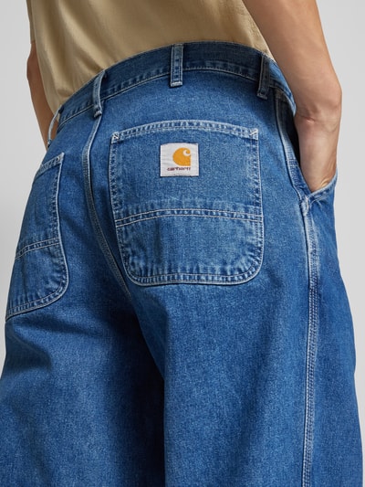 Carhartt Work In Progress Straight leg jeans met steekzakken, model 'SIMPLE PANT' Donkerblauw - 3