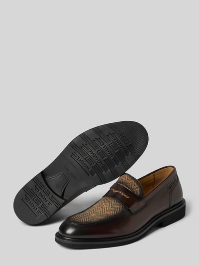 Carl Gross Loafers mit Label-Detail Modell 'UNICA' Dunkelbraun 4