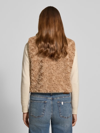 monari Kamizelka ze sztucznego futra z dwustronnym zamkiem błyskawicznym Jasnobrązowy 5